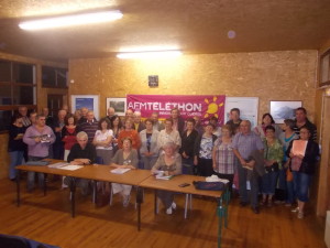 Toujours beaucoup de monde à la réunion de préparation du téléthon du canton de Saint-Benoît, honorée par Pierrette Duballet, coordinatrice départementale.